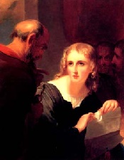 "P�rcia e Shylock", de Thomas Sully (1835). 