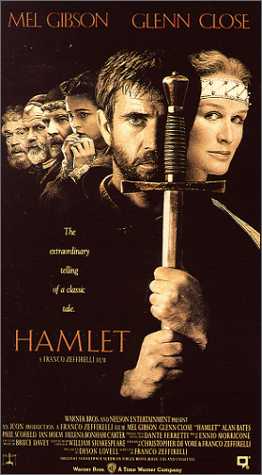 P�ster de Hamlet (1990) com Mel Gibson. Dirigido por Franco Zeffirelli.